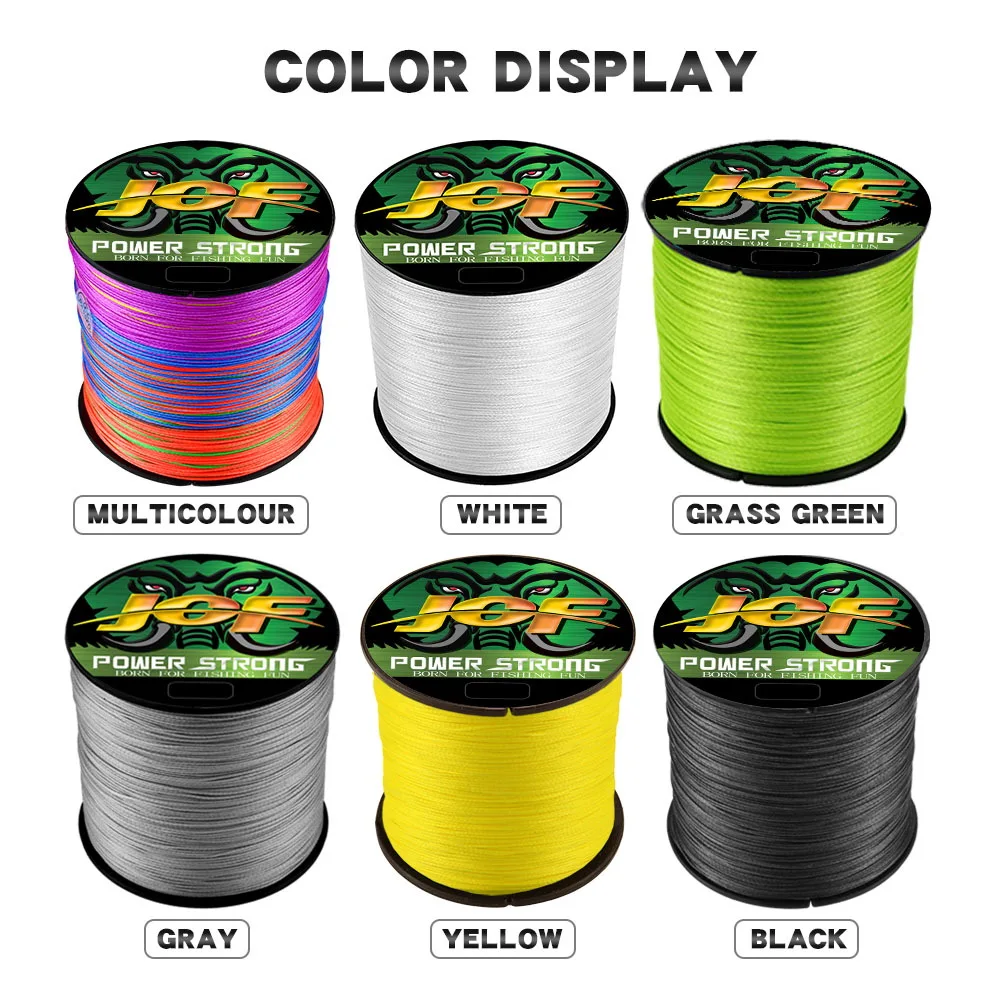 JOF 4 Braided x4 Strands 300M 500M Fly Fishing Line Multifilament Wire Pesca 10-85LB Carp Sea Saltwater Weave Extreme Japan - Image 6